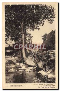 Postcard Old Pontaurert La Vallee Jolie Bridge Cousin
