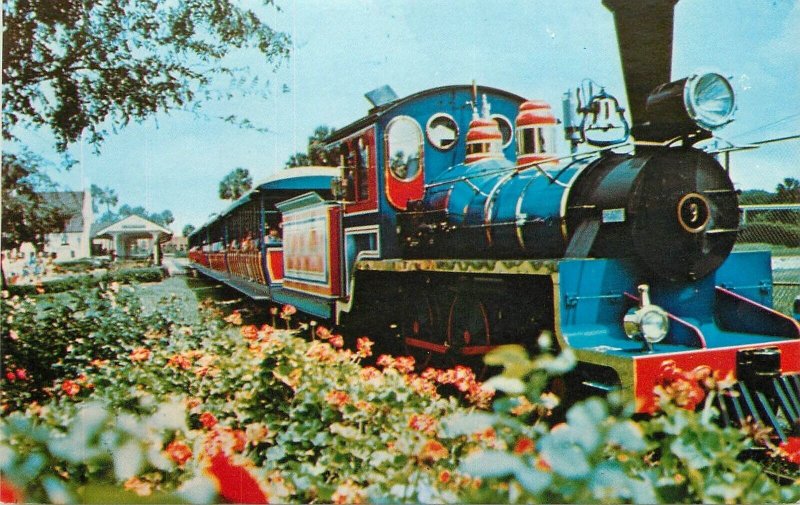 Postcard Florida Tampa Miniature Railroad Dark Continent Busch Gardens 23-9070