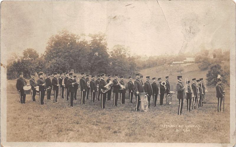 E84/ Carrollton Ohio RPPC Postcard c1910 Band Members Uniforms 2