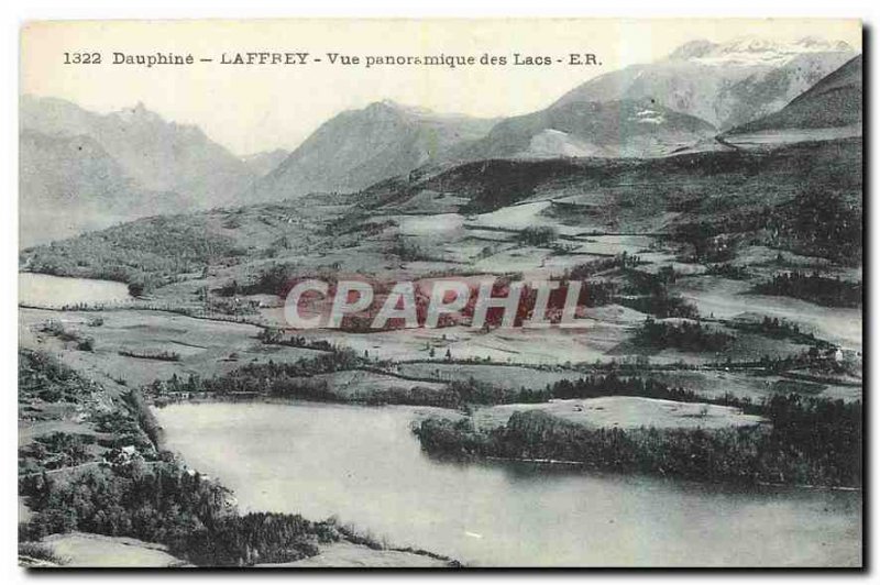 Old Postcard Dauphine Laffrey Lakes Panoramic View