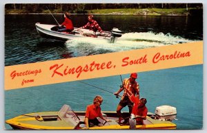 Greetings From Kingstree South Carolina Surfing & Fishing Summer Beach Postcard