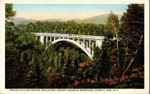 Traver Hollow Bridge, Boulevard Ashokan Reservoir Catskill Mts NY Postcard E41