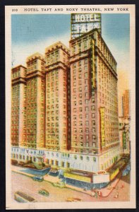 NEW YORK CITY Hotel Taft and Roxy Theatre at 7th Avenue and 50th Street LINEN