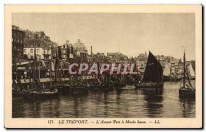 Old Postcard Le Treport The outer harbor at low tide