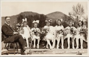 Kamloops BC May Day 1922 Young Girls Unused Real Photo Postcard H8