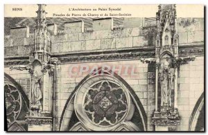 Old Postcard Sens L & # 39architecture at Pinnacles Synodal palace of Peter C...