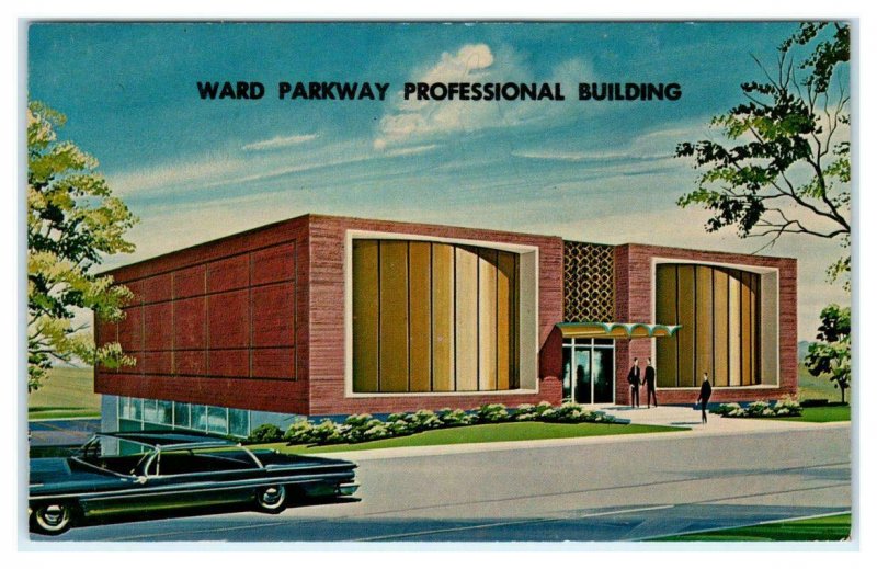 KANSAS CITY, MO ~ Advertising WARD PARKWAY PROFESSIONAL BUILDING c1960s Postcard