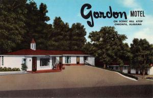 Oneonta Alabama Gordon Motel Street View Antique Postcard K88241