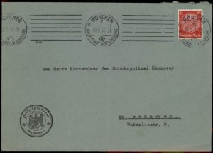 3rd Reich Munich Hannover Germany Schupo Polizei POL Lochung Police Perfi G59986