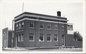 Craik Saskatchewan Royal Bank of Canada RBC Oliver Store Real Photo Postcard E82