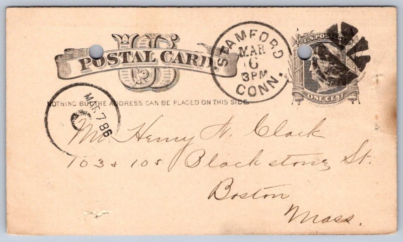 K44/ Stamford Connecticut Postcard c1886 Stamford Foundry Co Postal 424