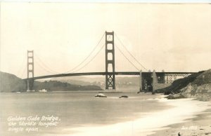 Postcard RPPC California San Francisco Golden Gate Bridge 1940s 23-7326