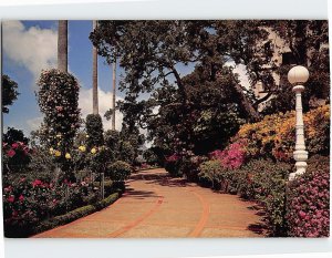 Postcard The Gardens, Hearst San Simeon State Historical Monument, California