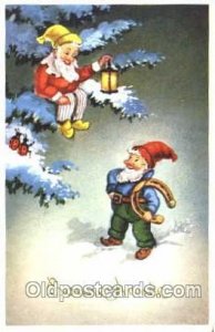 Gnomes, Elves, Fairy, Faries, 1956 light corner wear, postal used, light yell...