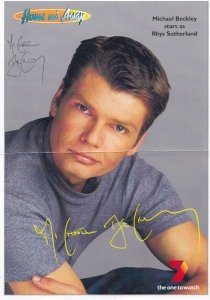 Michael Beckley Home & Away TV Show Hand Signed Picture Ephemera