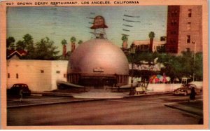 Los Angeles, California - The Famous Brown Derby Restaurant - in 1947
