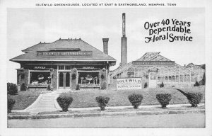 IDLEWOOD GREENHOUSES FLORAL SERVICE MEMPHIS TENNESSEE POSTCARD (c. 1920s)