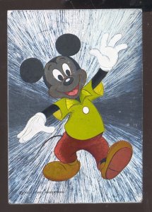 WALT DISNEY DISNEYLAND MICKEY MOUSE YELLOW SHIRT METALLIC LOOK POSTCARD