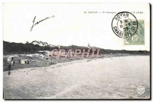 Old Postcard Royan St Georges Panorama Beach