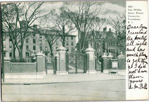 Van Wilkie Gates, Brown University Providence RI c1905 UDB Vintage Postcard V29