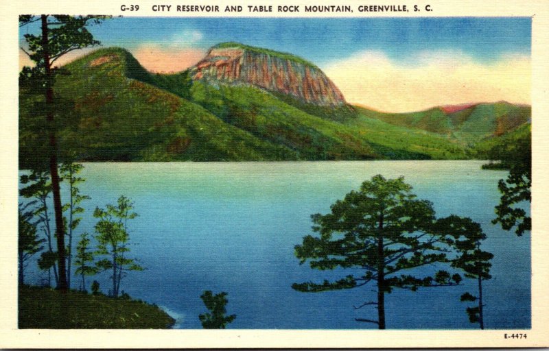 South Carolina Greenville City Reservoir and Table Rock Mountain