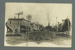 Elbow Lake MINNESOTA RPPC c1910 MAIN STREET nr Barrett Fergus Falls Ashby Tintah