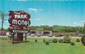 MORRISBURG, Ontario  Canada ~  PAQUIN PARK MOTEL 1967 Roadside Postcard