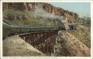 California Limited RR Train Johnson's Canyon AZ - Fred Harvey H-1574 c1910