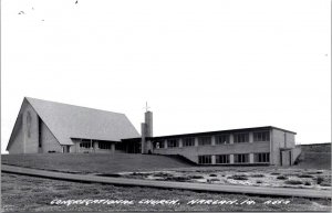 Real Photo Postcard Congregational Church in Harlan, Iowa