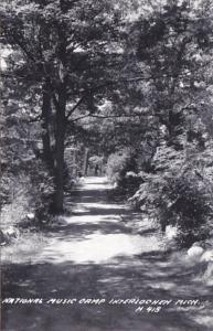 Michigan Interlochen National Music Camp Road Scene Real Photo