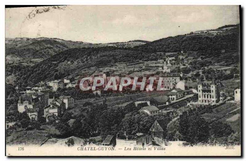 Old Postcard Chatel Guyon Hotels and Villas