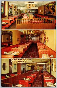 Vtg Boston Massachusetts MA Dini's Sea Food Restaurant Multiview Chrome Postcard