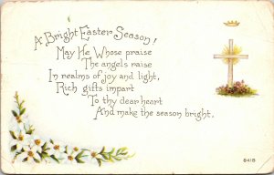 VINTAGE POSTCARD A BRIGHT EASTER MAILED FROM JEFFERSON MAINE 1921