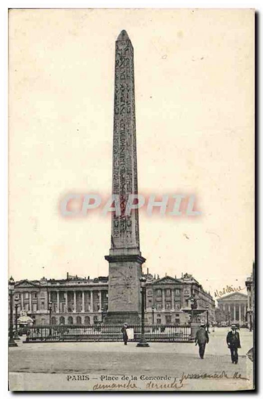 Postcard Old Paris Concorde Square