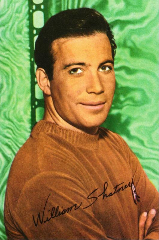 Postcard of Star Trek TV Show Captain Kirk William Shatner