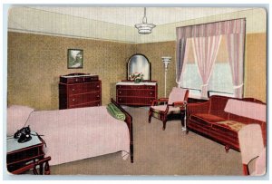 c1940 Sleeping Room Moor Mud Baths Waukesha Wisconsin Vintage Antique Postcard