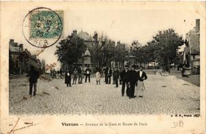 CPA VIERZON - Avenue de la Gare et Route de Paris (634804)