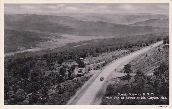 Arkansas Mount Gayler Scenic View Of U S 71 From Top Of Tower At Mount Gayler