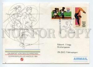492045 USA 1984 Los Angeles Olympics Athletics running real posted Switzerland
