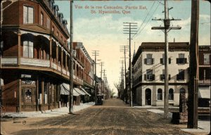 St Hyacinthe Quebec PQ Street Scene c1910 Vintage Postcard