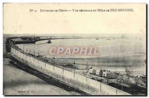 Old Postcard From Around Heyst Vue Generale Du Mole De Zee Brugge