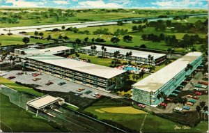 Aerial View Quality Motel Golf Course Ship Shore Keg Kissimmee Florida Postcard