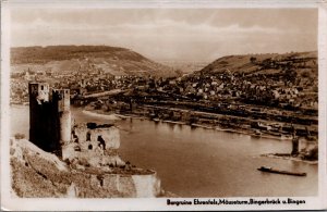 Germany Burgruine Ehrenfels Mäuseturm Bingerbrück u Bingen Vintage RPPC C048