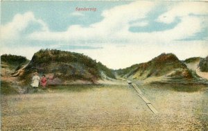 c1910 Vintage Postcard; Denmark, Søndervig, Plank Walkway through Dunes unposted
