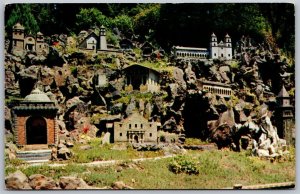 Vtg Cullman AL Miniatures Western Mission Section Ave Maria Grotto Postcard