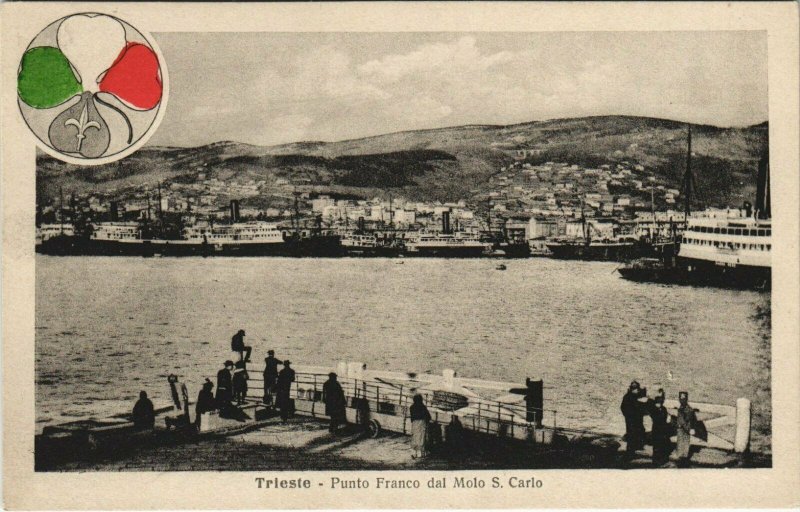 CPA Trieste Punto Franco dal Molo S. Carlo ITALY (809107)