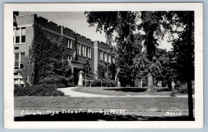 c1940's Lincoln High School Hurley Wisconsin WI RPPC Photo Vintage Postcard