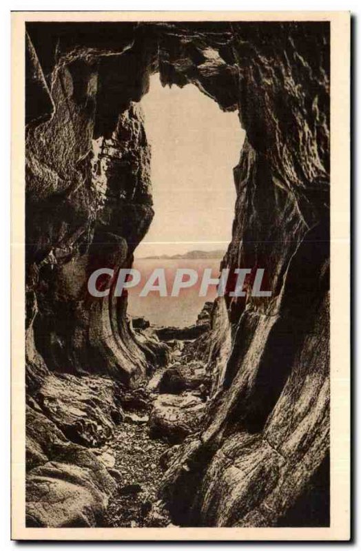 Old Postcard Perros Guirec Cave Trestrignel