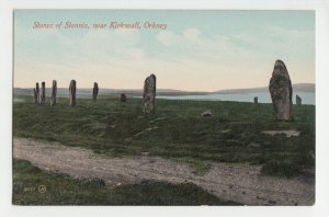 P2692 vintage postcard scotland the stones of stennis, near kirkwall, orkney