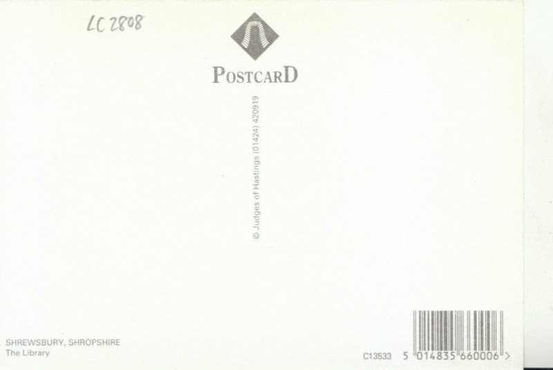 Shropshire Postcard - The Library - Shrewsbury - Ref TZ6080